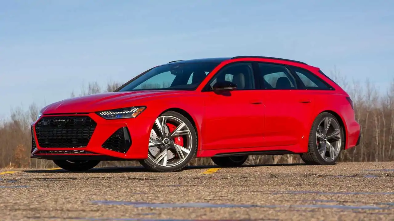 Lateral Audi RS6 Avant 2021 Rojo