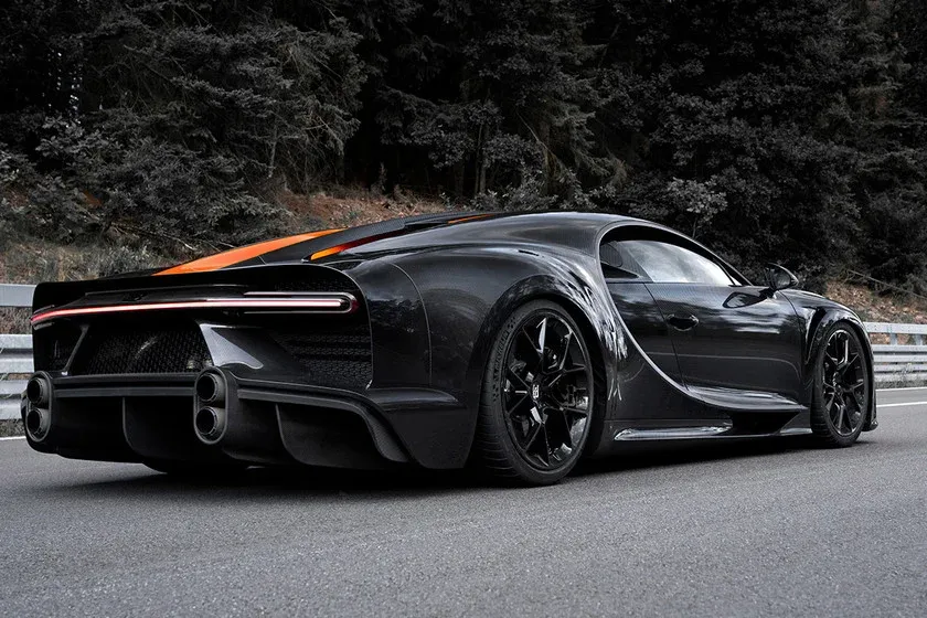 Parte Trasera Bugatti Chiron Super Sport Negro