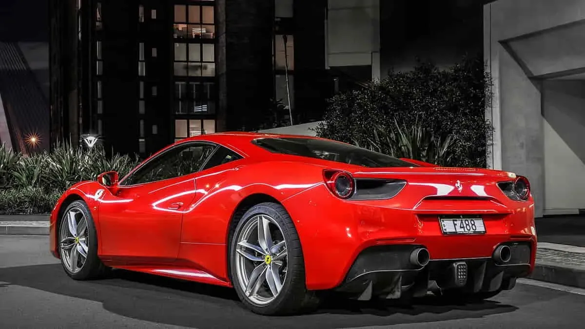 Parte Trasera Ferrari 488 Pista Rojo