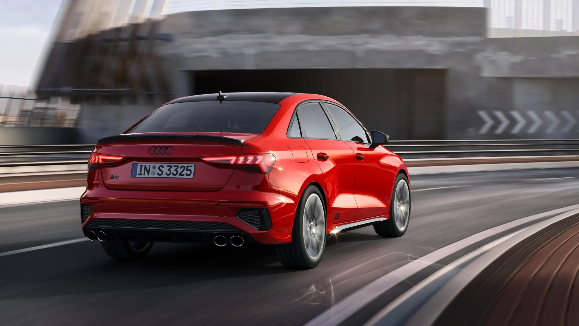 Parte Trasera Audi S3 2022 Rojo