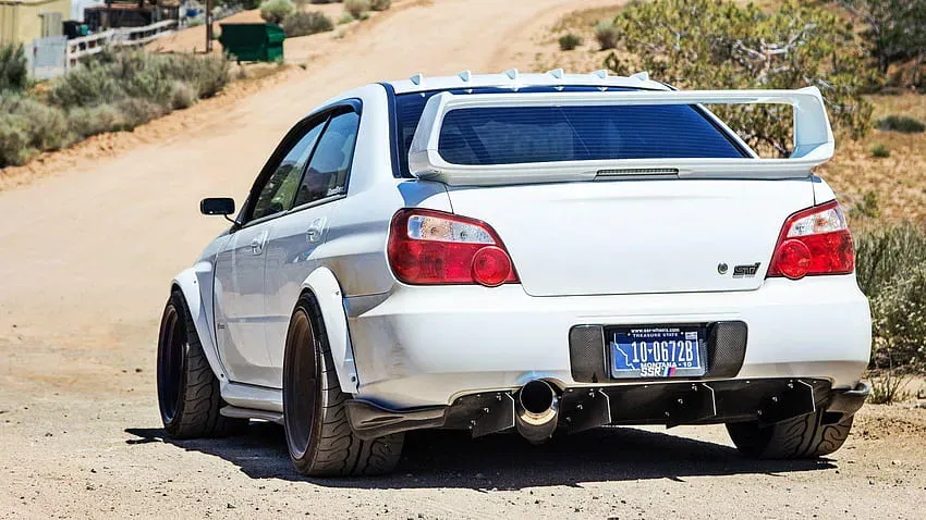 Parte Trasera Subaru Impreza WRX STI 2004 Blanco