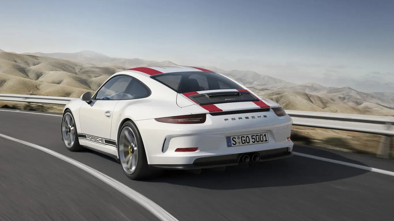 Parte Trasera Porsche 911 R Blanco