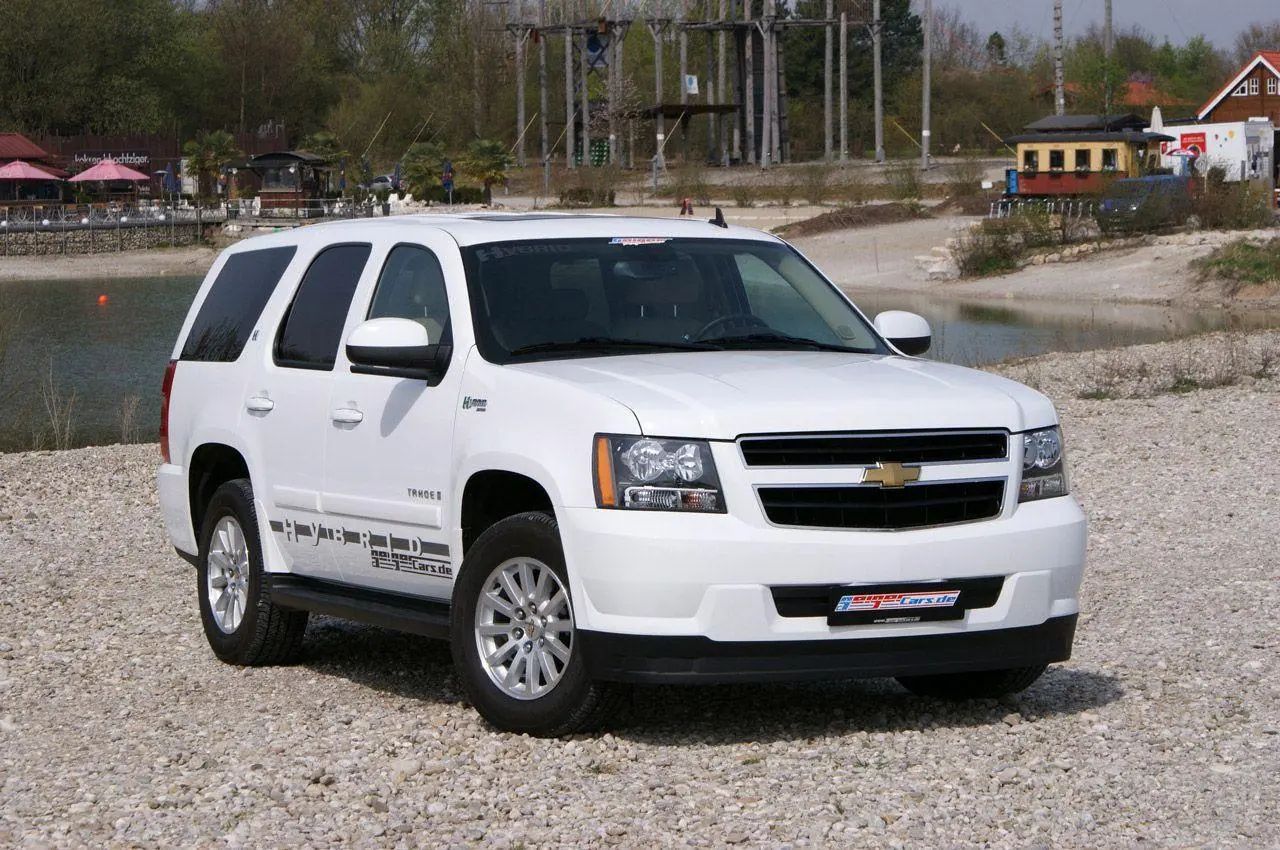 Lateral Chevrolet Tahoe Hybrid 2008 Blanco