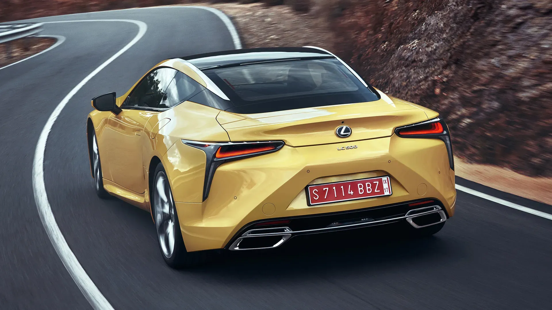 Parte Trasera Lexus LC 500 2018 Amarillo