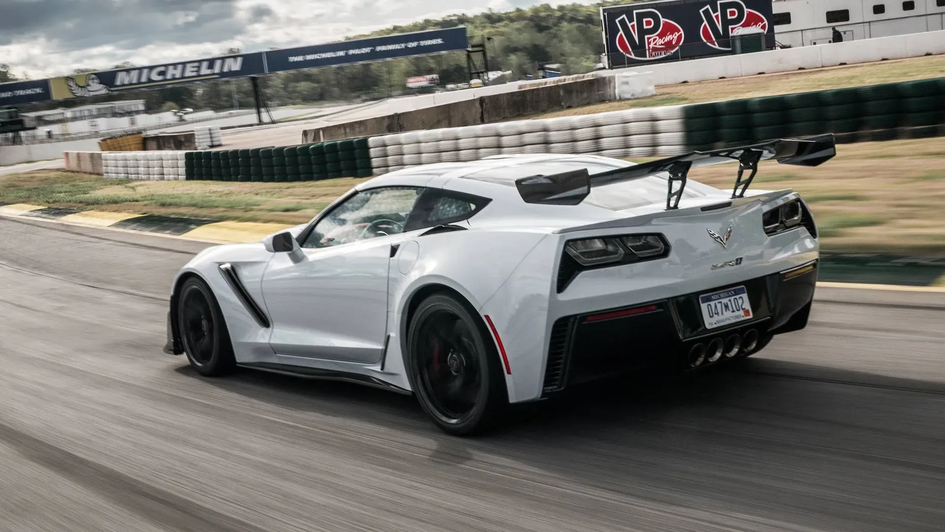 Parte Trasera Chevrolet Corvette ZR1 2019 Blanco