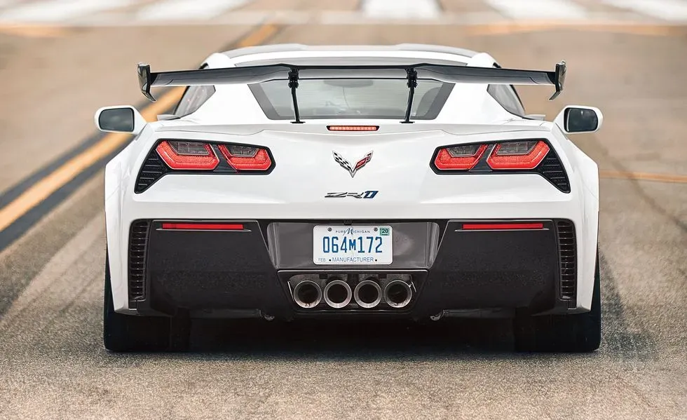 Parte Trasera Chevrolet Corvette ZR1 2019 Blanco