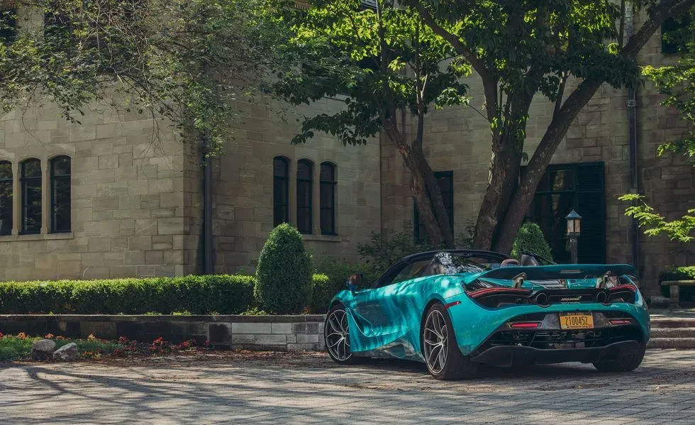 Parte Trasera McLaren 720S 2018 Azul