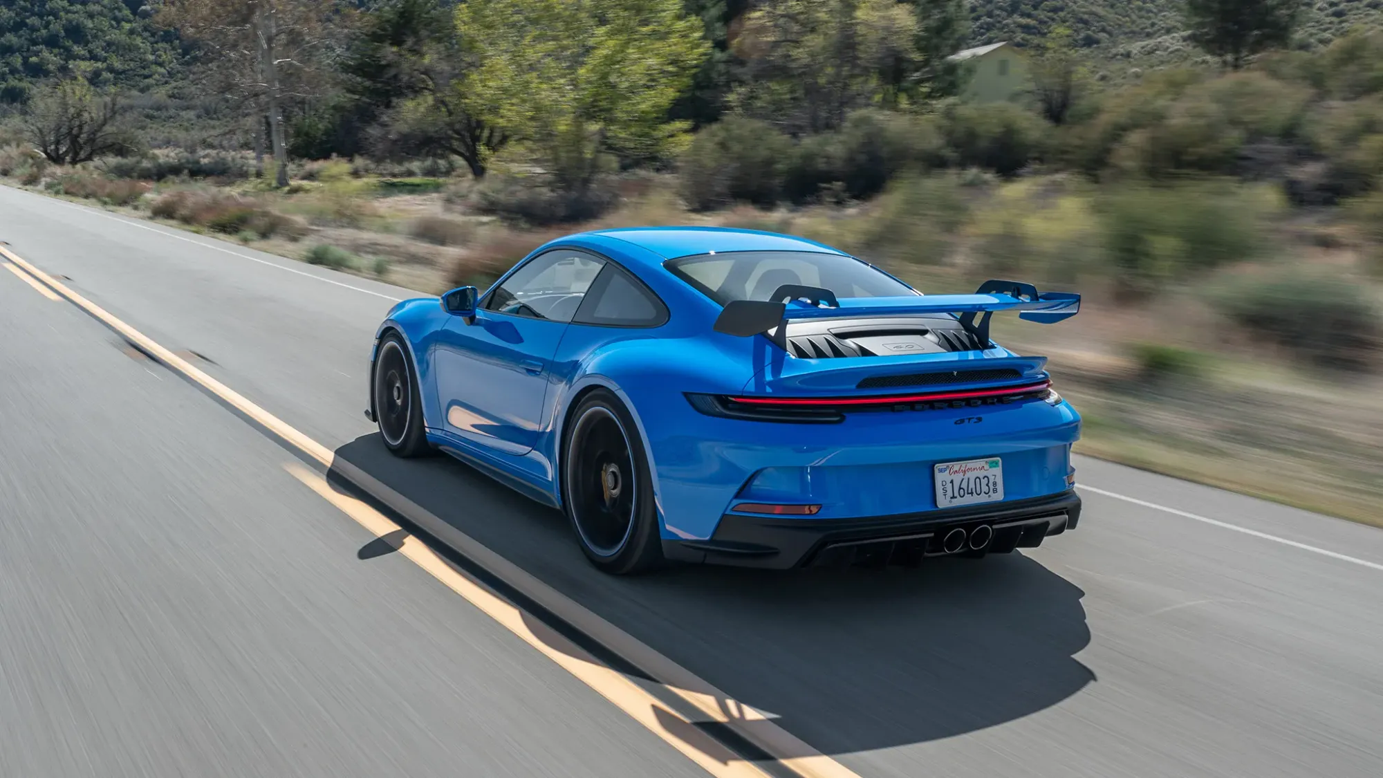 Parte Trasera Porsche 911 GT3 2022 Azul