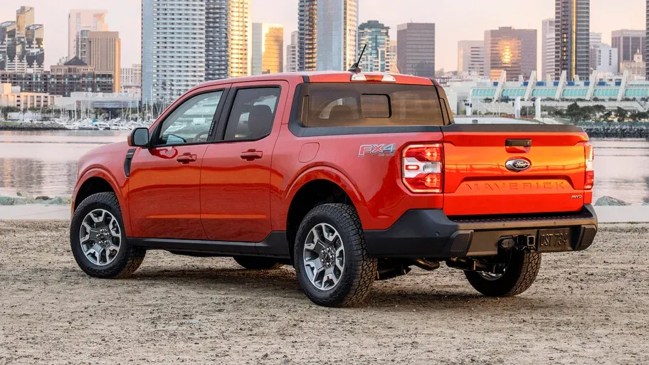 Lateral Ford Maverick 2022 Naranja