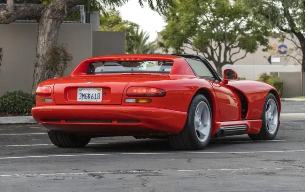 Parte Trasera Dodge Viper 1992 Rojo