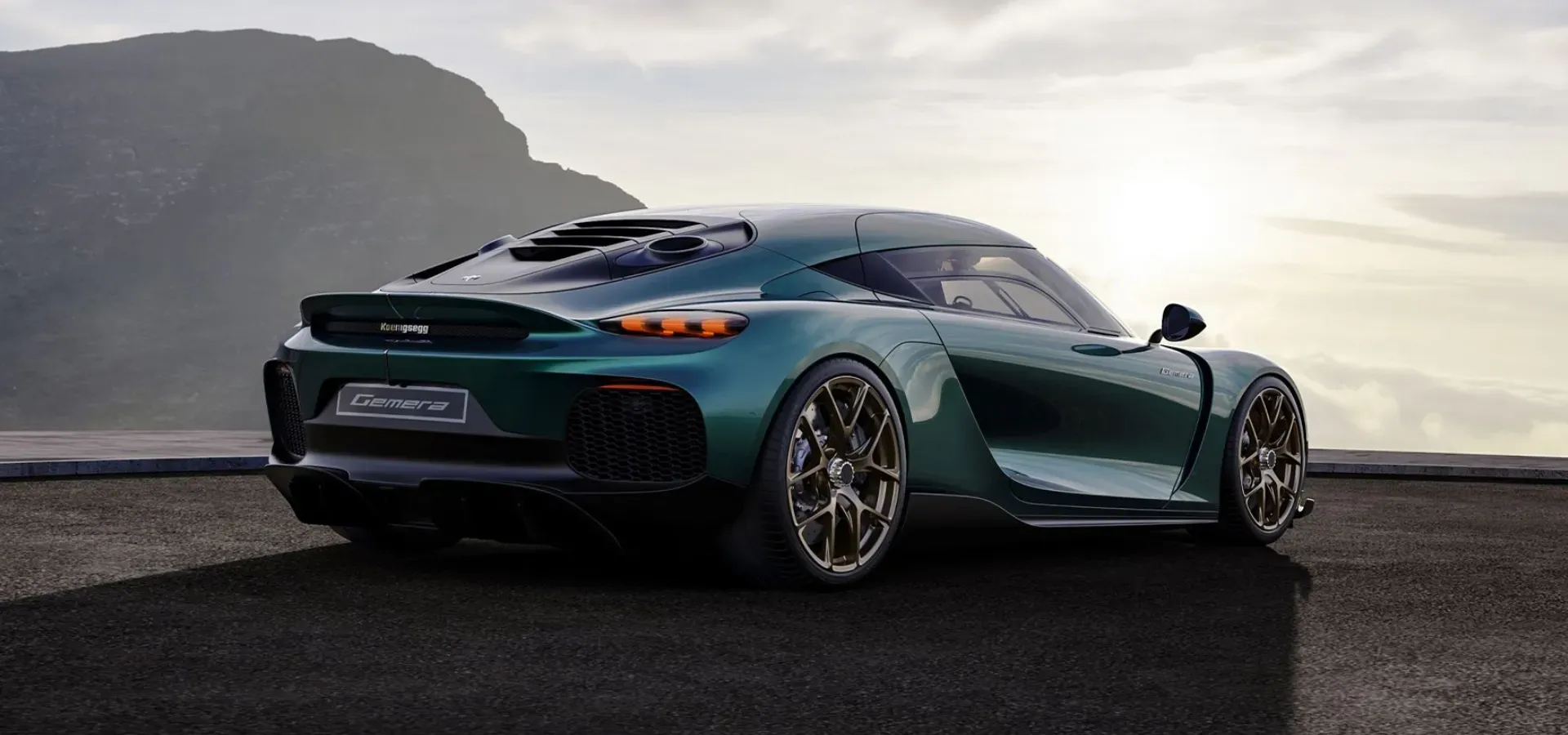 Parte Trasera Koenigsegg Gemera Verde