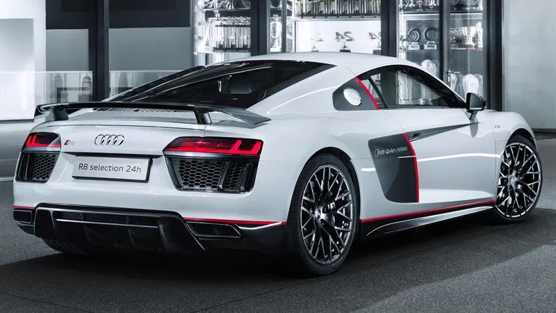 Parte Trasera Audi R8 V10 Plus 2017 Blanco