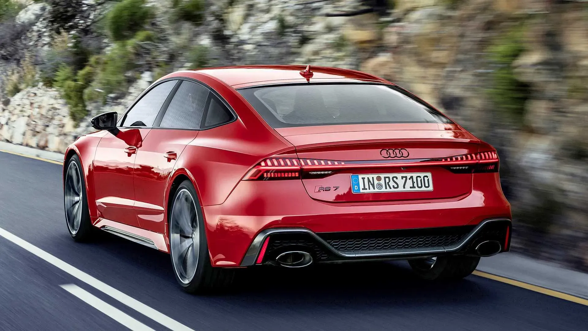 Parte Trasera Audi RS7 2021 Rojo