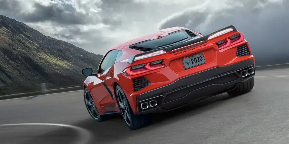 Parte Trasera Chevrolet Corvette C8 2020 Rojo