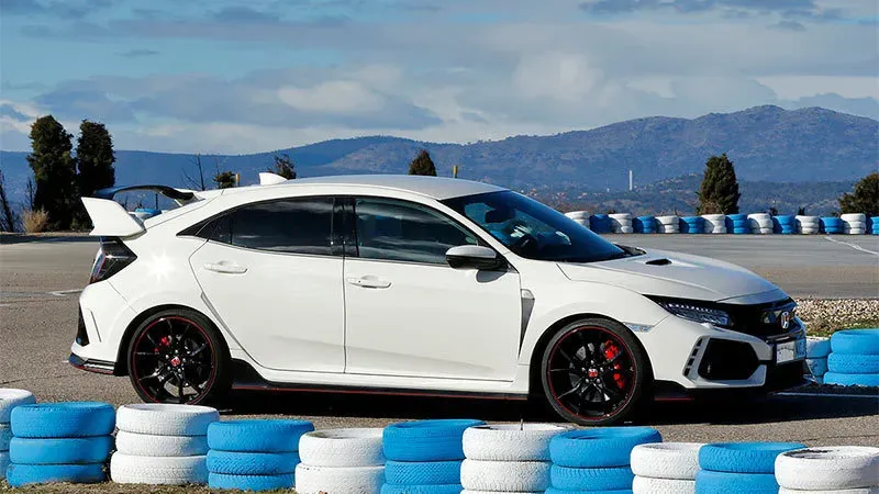 Lateral Honda Civic Type R 2017 Blanco