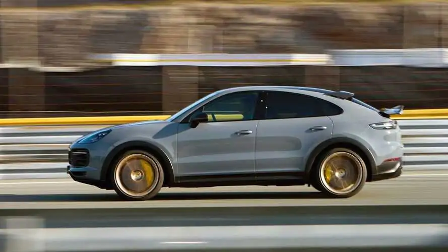 Lateral Porsche Cayenne Turbo GT Gris