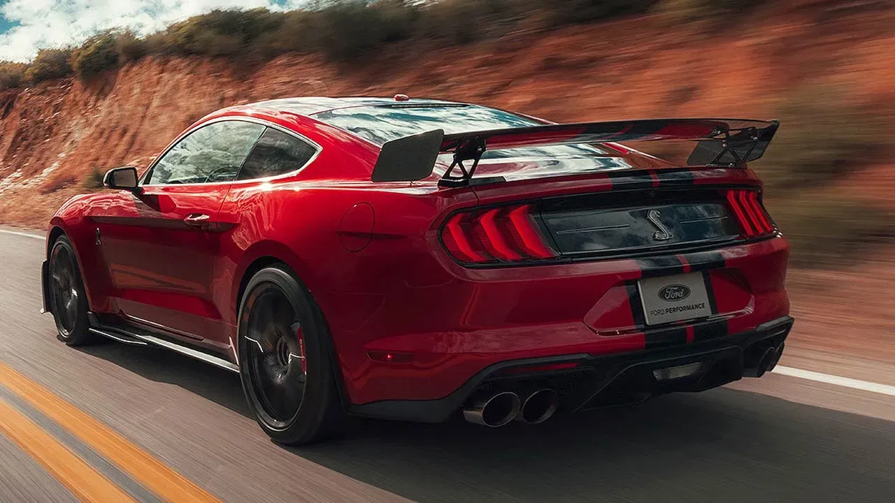 Parte Trasera Ford Mustang Shelby GT500 2020 Rojo