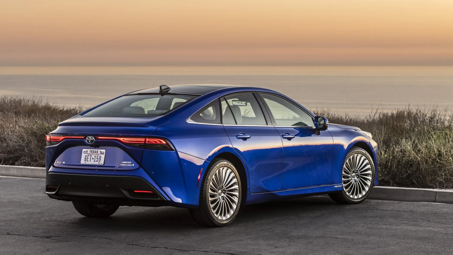 Lateral Toyota Mirai 2021 Azul