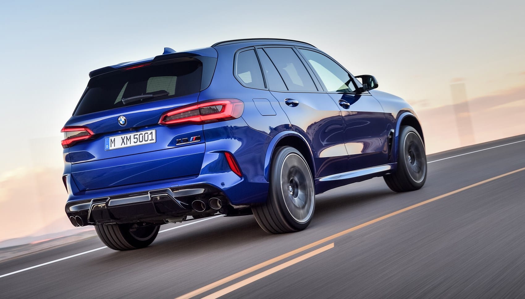 Parte Trasera BMW X5 M Competition 2020 Azul