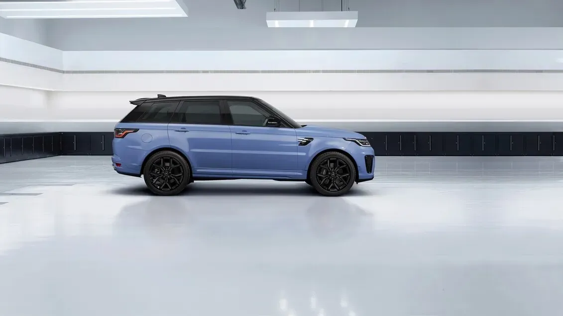 Lateral Range Rover Sport SVR Azul