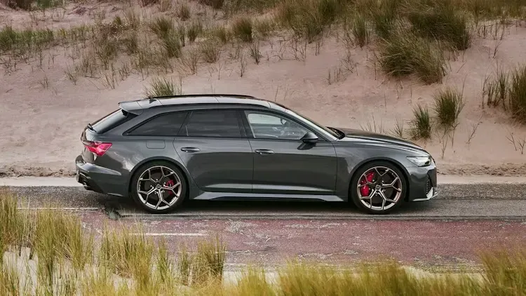 Lateral Audi RS6 Avant Gris