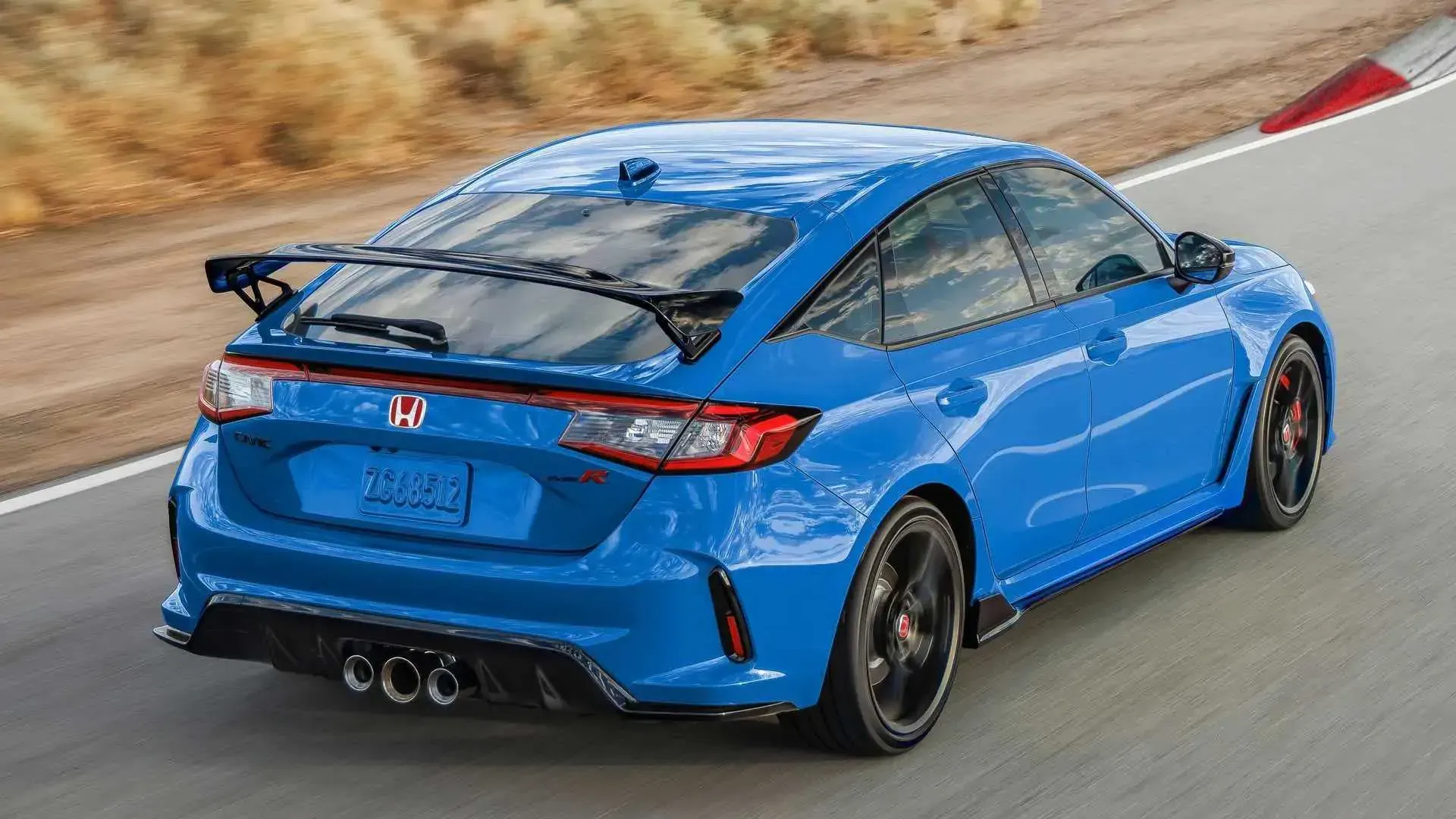 Parte Trasera Honda Civic Type R 2023 Azul