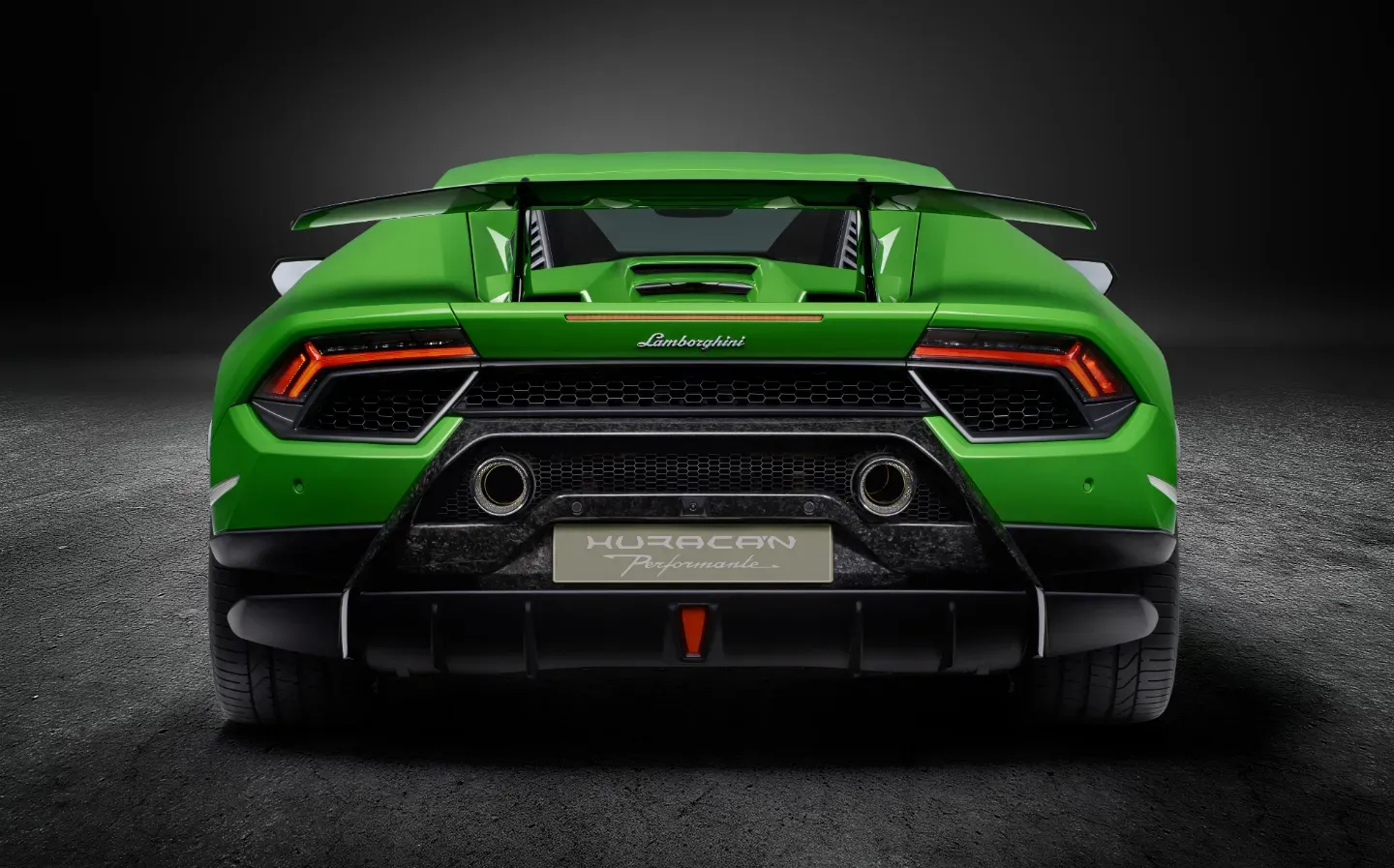 Parte Trasera Lamborghini Huracán Performante 2018 Verde