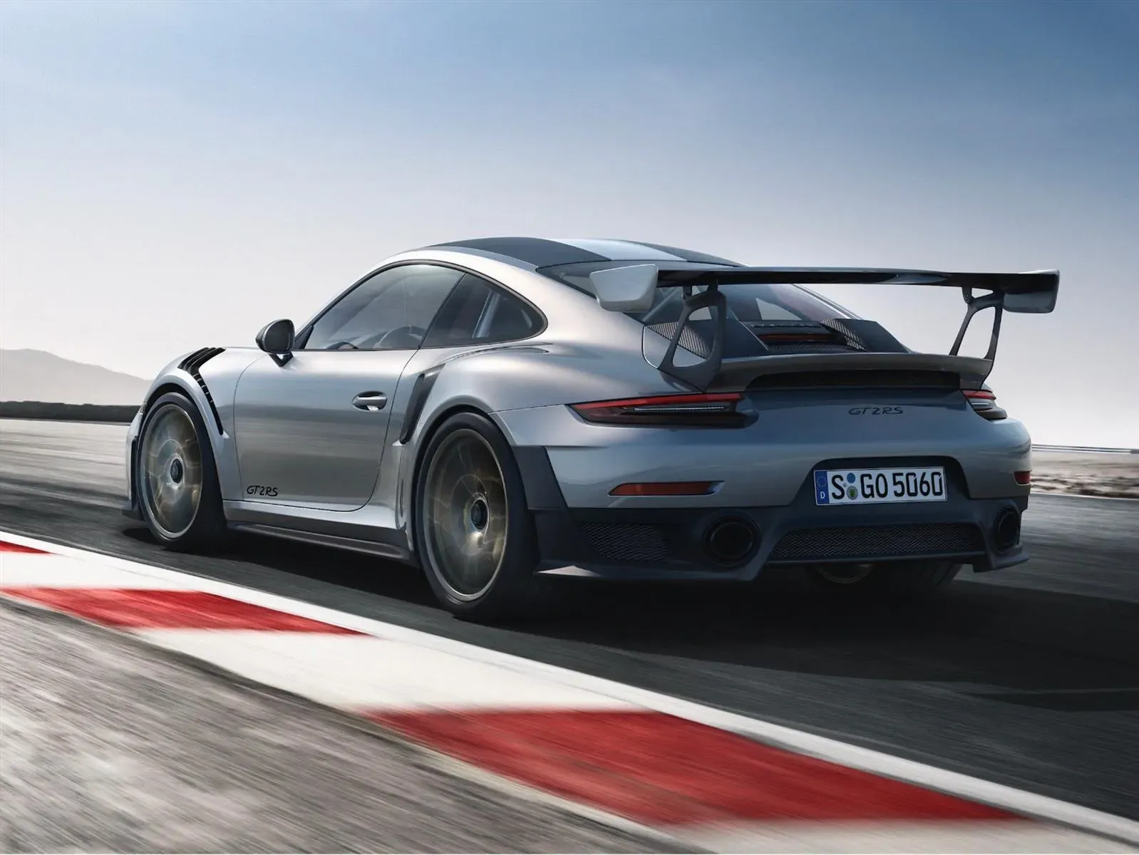 Parte Trasera Porsche 911 GT2 RS 2018 Gris