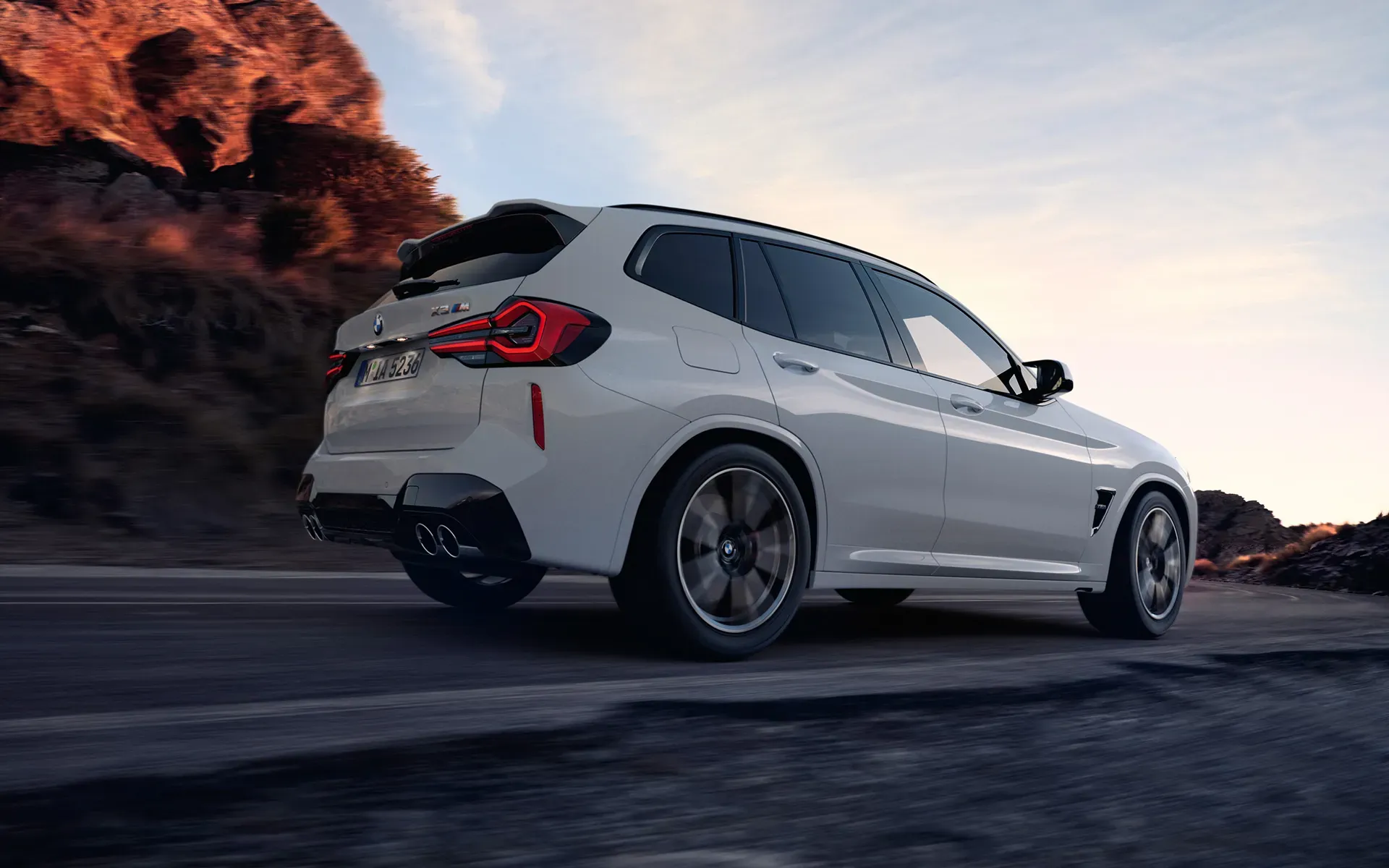 Parte Trasera BMW X3 M Competition Blanco