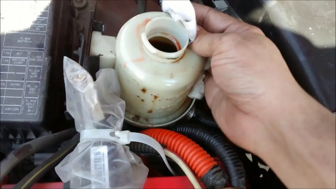 Cambio de liquido hidráulico de auto 