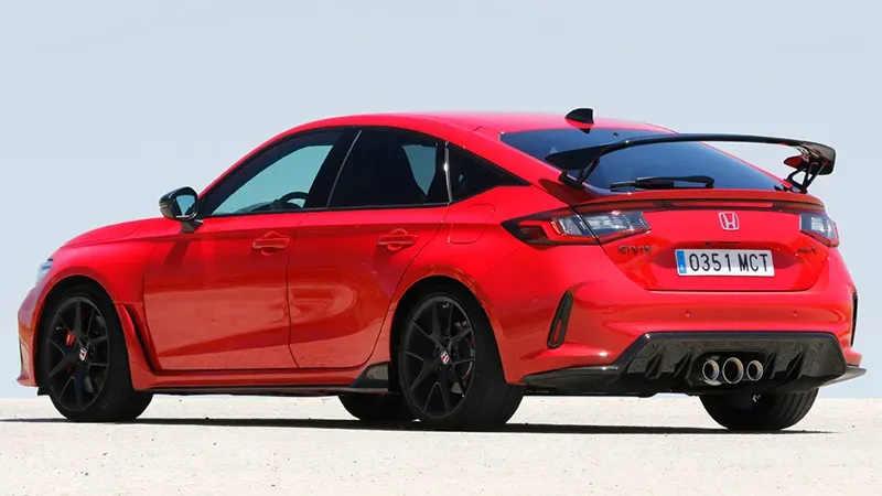 Parte Trasera Honda Civic Type R 2023 Rojo