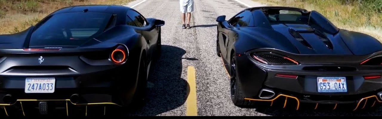 Ferrari 488 Pista Spider vs McLaren 570S Spider Negros