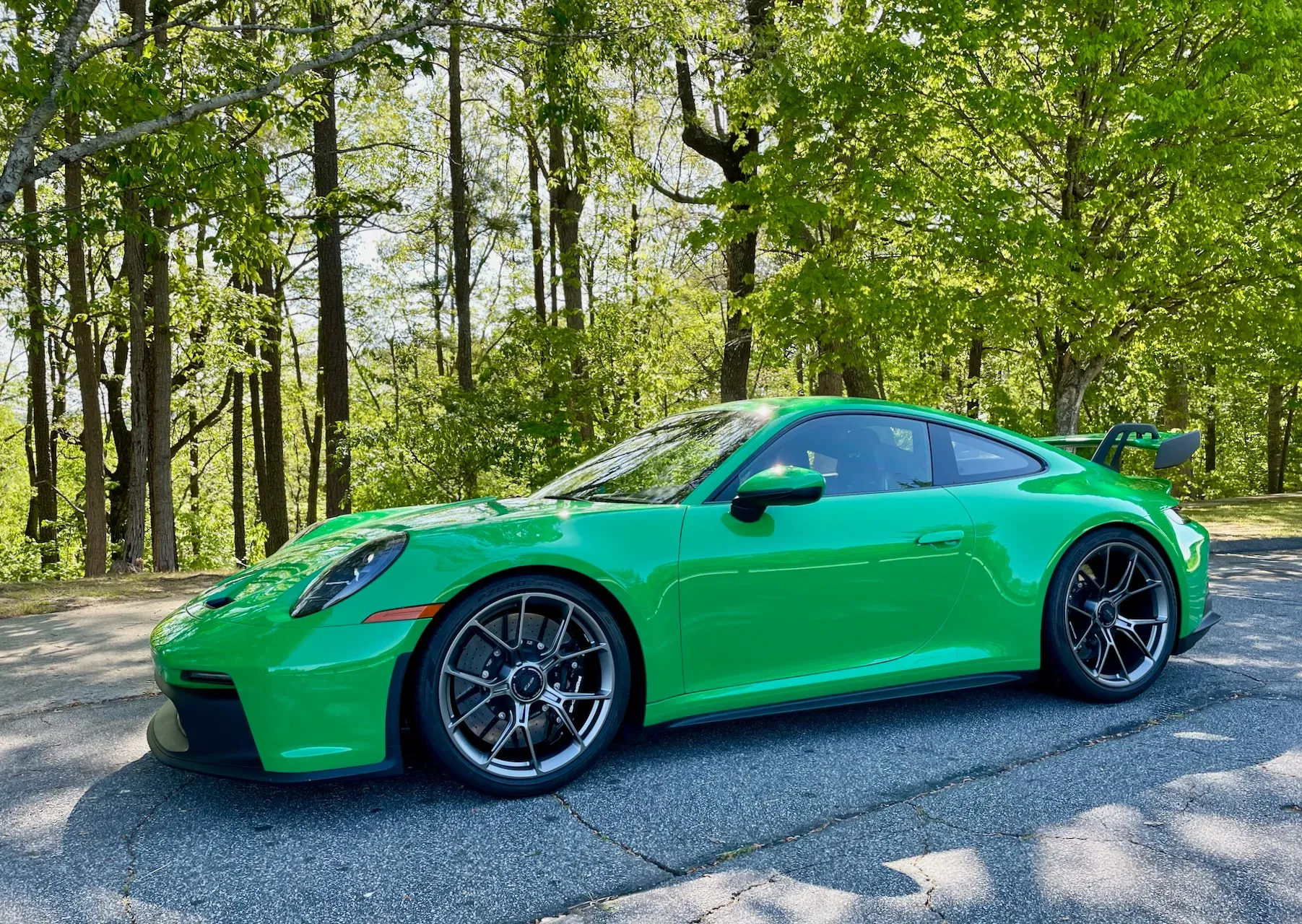 Lateral Porsche 911 GT3 Verde