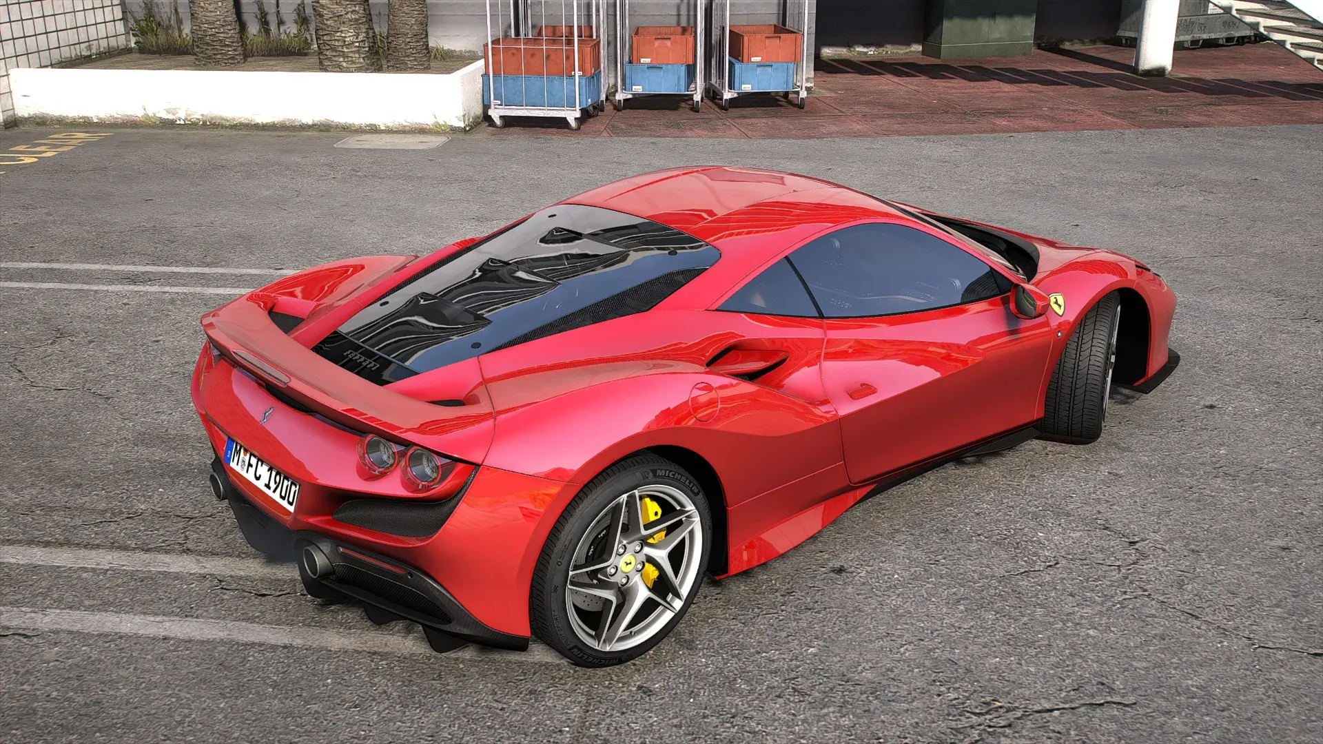 Parte Trasera Ferrari F8 Tributo Rojo