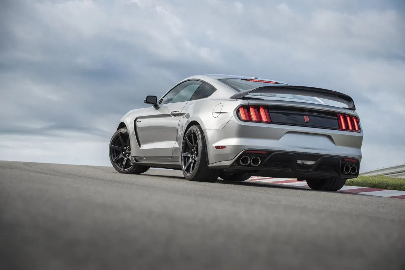 Parte Trasera Ford Mustang Shelby GT350R Plateado