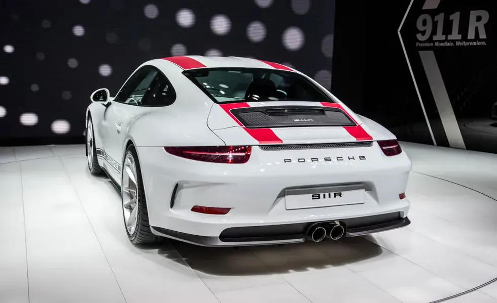 Parte Trasera Porsche 911 R Blanco