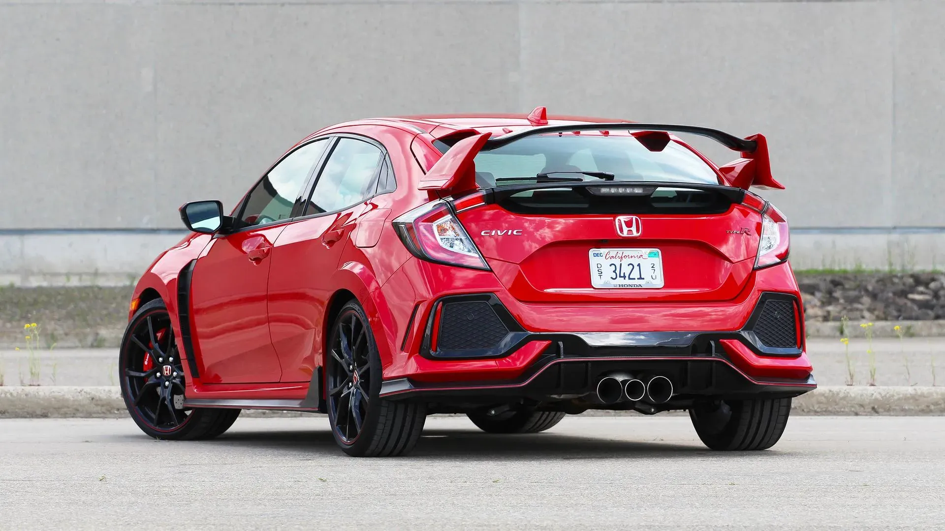 Parte Trasera Honda Civic Type R 2017 Rojo