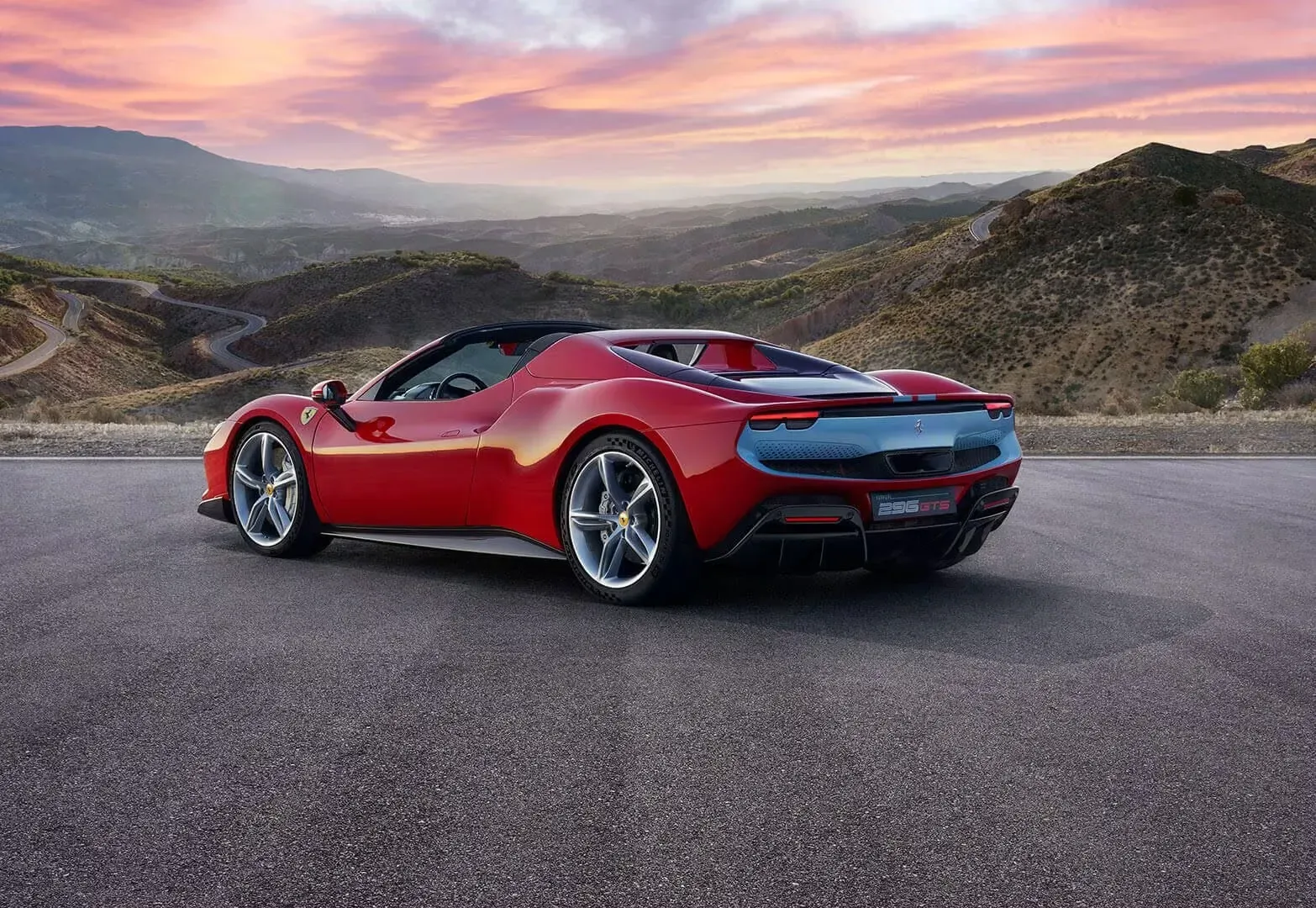 Parte Trasera Ferrari 296 GTB Rojo