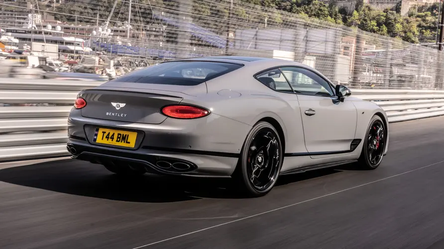 Lateral Bentley Continental GT Plateado