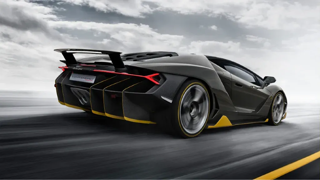 Parte Trasera Lamborghini Centenario Negro