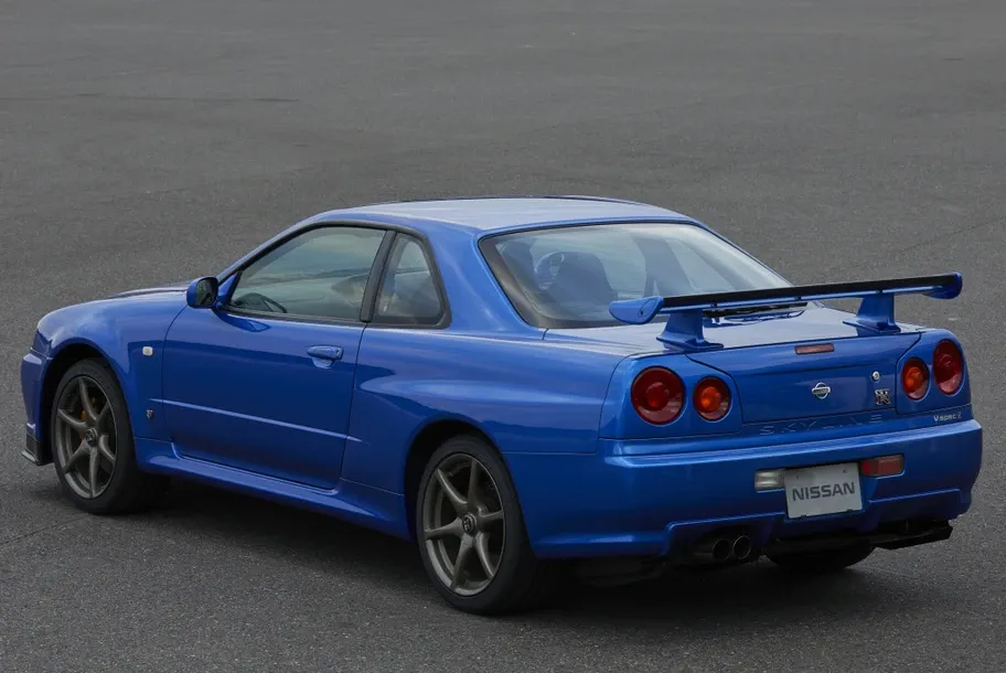 Parte Trasera Nissan Skyline GT-R R34 Azul