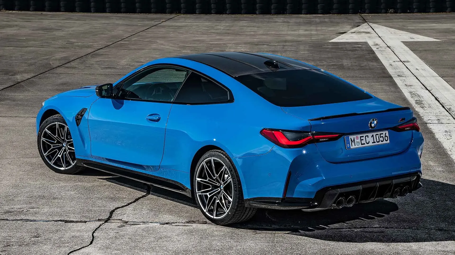 Parte Trasera BMW M4 Competition Azul