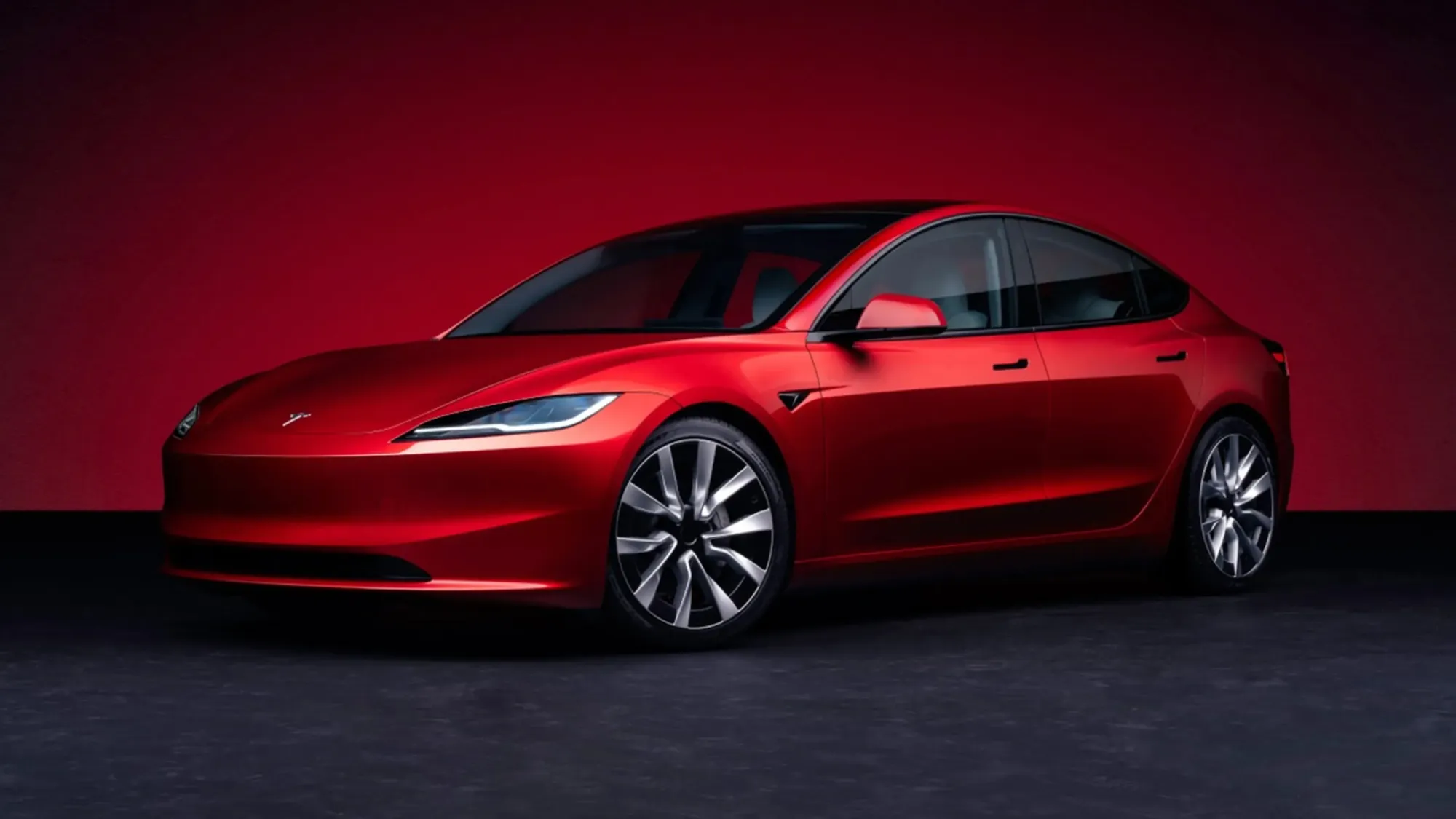 El Tesla Model 3 Rojo