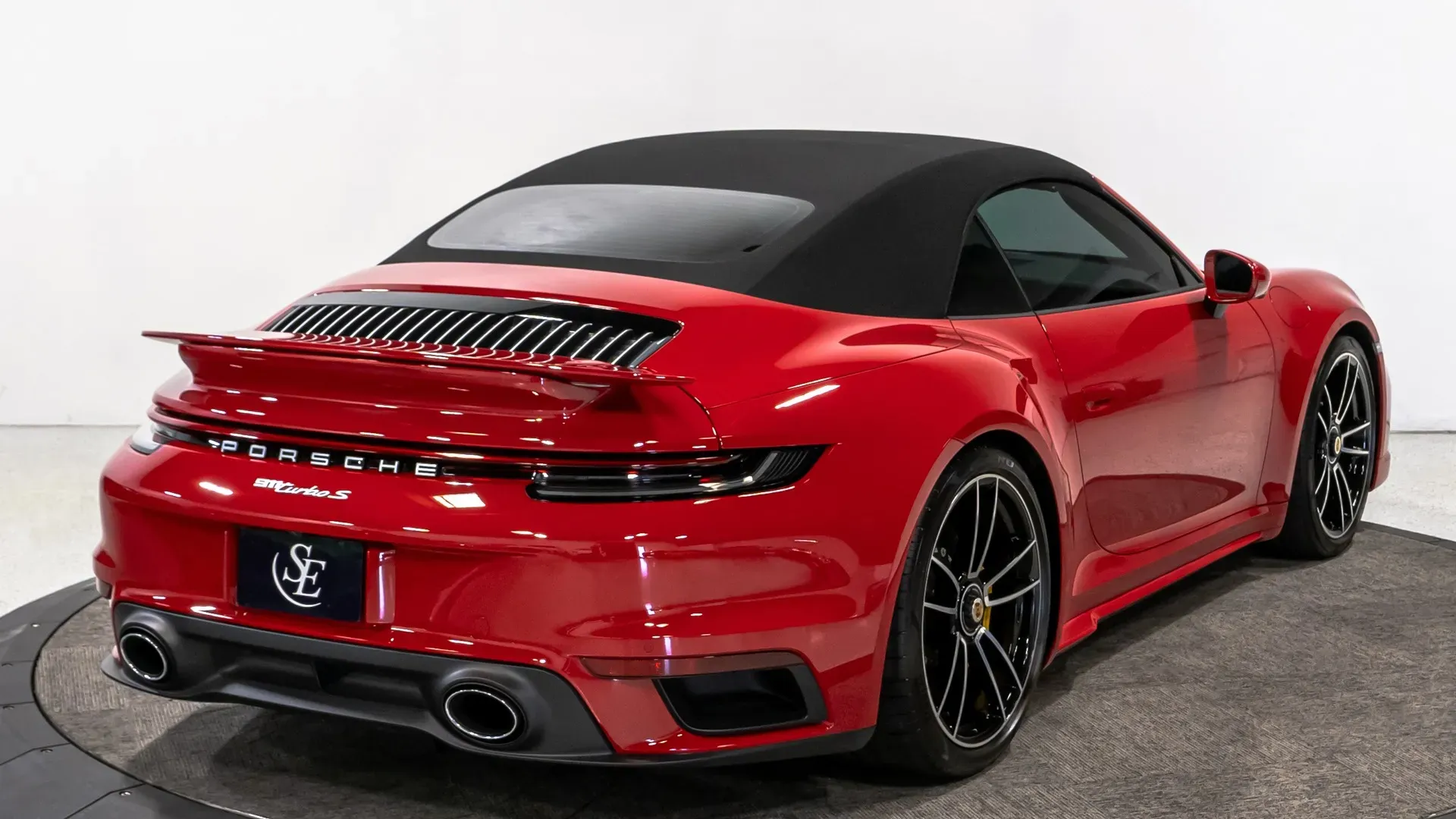 Parte Trasera Porsche 911 Turbo Cabriolet Rojo