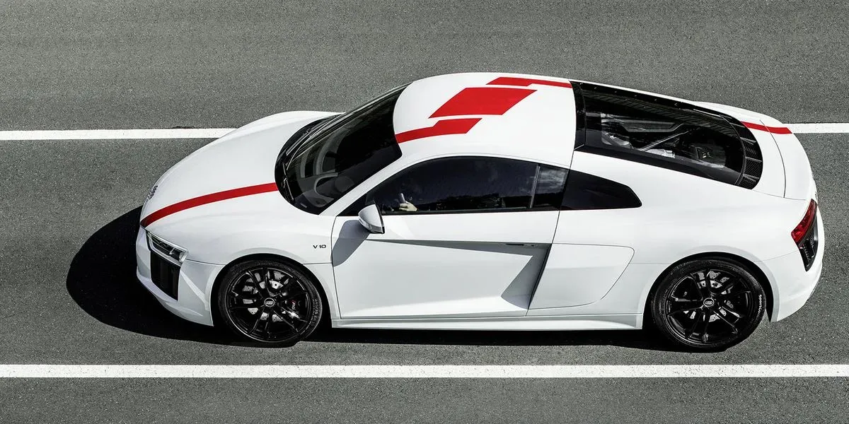 Lateral Audi R8 RWS Blanco