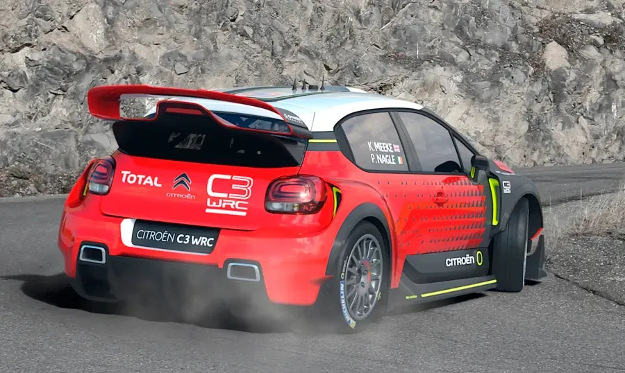 Parte Trasera Citroën C3 WRC Rojo