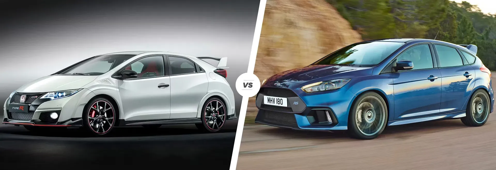 Lateral Honda Civic Type R vs. Ford Focus ST