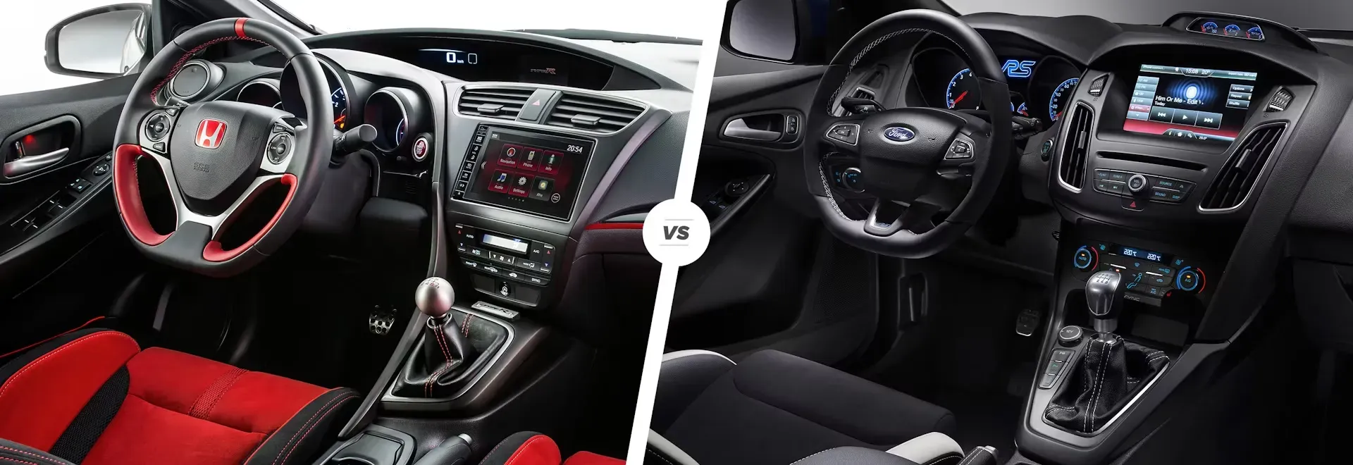 Interior Honda Civic Type R vs. Ford Focus ST