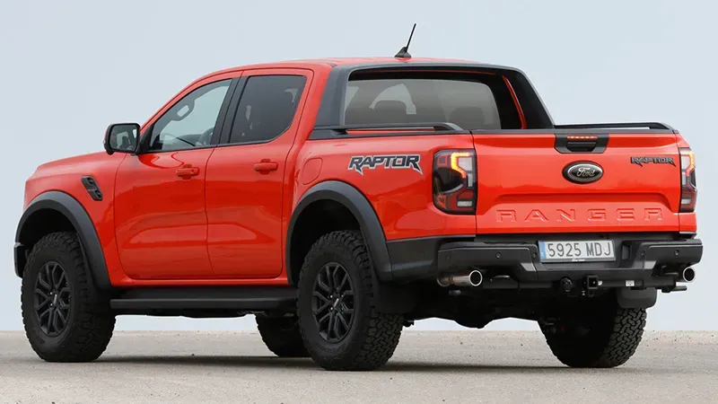 Parte Trasera Ford Ranger Raptor 2023 Naranja