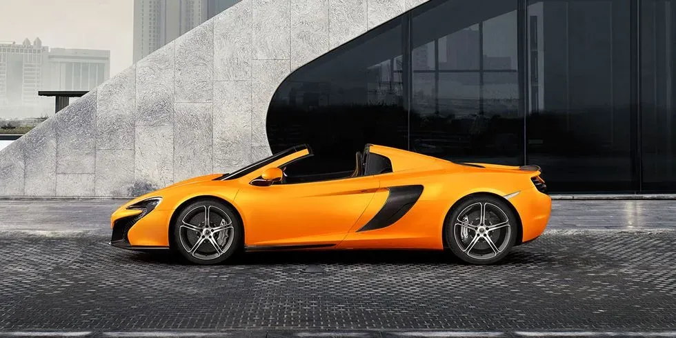 Lateral McLaren 650S Spider Naranja